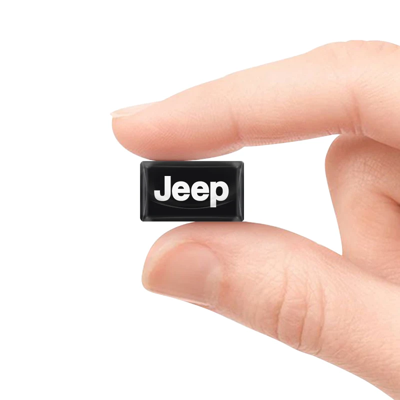 10Pc Carbon Fiber Steering Wheel Car Logo Emblem 3D Stickers For Jeep Grand Cherokee Wrangler Gladiator Compass Renegade Patriot