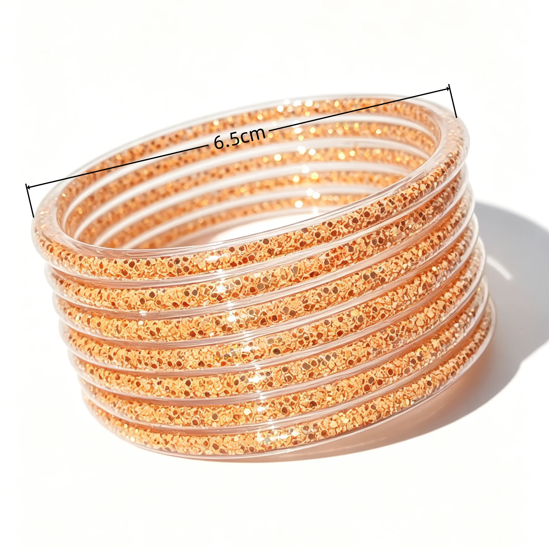 9Pcs/Set Glitter Sequin Bracelets Colorful Bangle Party Favors Festival Supplies European American Style Wristband Jewelry