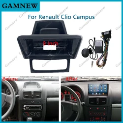 9 Inch Car Radio Fascia For Renault Clio Campus Stereo Frame Plate Adapter Mounting Dash Installation Bezel Trim Kit