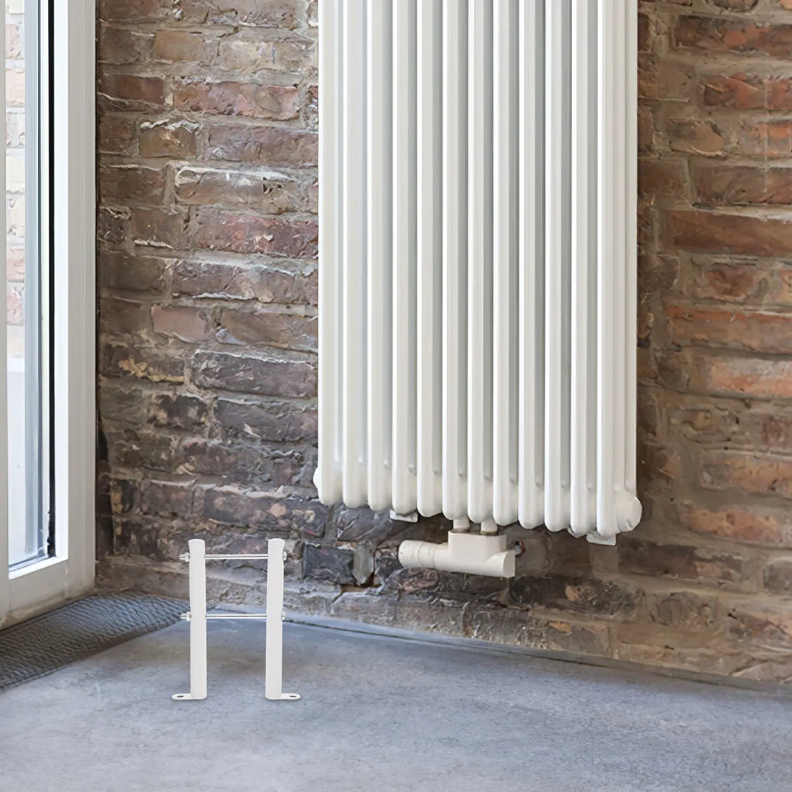 

Комплект из 1 шт. Универсальный напольный держатель для радиатора отопления, усиленный стальной кронштейн, сверхпрочная опорная стойка для домашнего и офисного радиатора