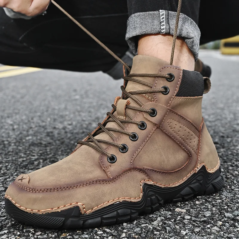 Zapatillas de deporte antideslizantes para hombre, zapatos ligeros y cómodos para correr al aire libre, Botas de senderismo de viaje, botas de negocios informales