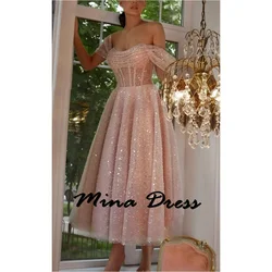 Mina Customized Strapless Graduation Dresses Woman Backless Party Dress for Wedding Guest Dress Women Sequins Evening Gown Prom