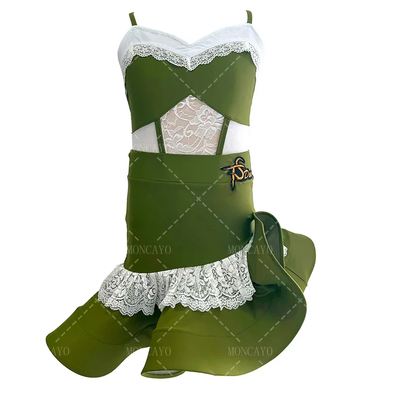 فستان رقص لاتيني للفتيات سامبا تشا تشا رومبا تانجو ملابس رقص للأطفال فساتين قاعة الرقص فستان ممارسة اللاتينية