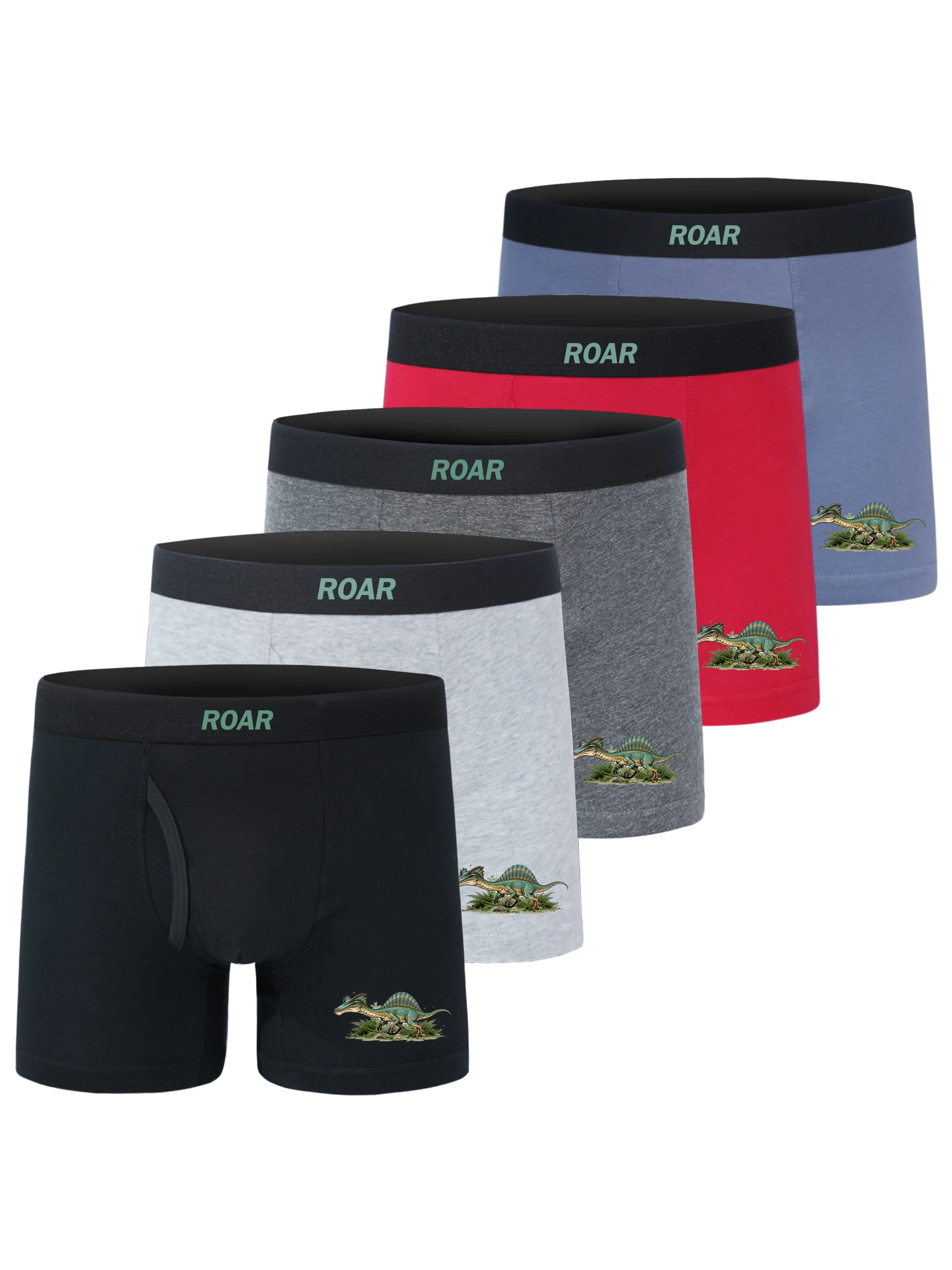 Boys 5 Pack Summer Boxer Briefs Children's Panties Retro Baseball Swinger Design Cotton Teen Novelty Underpants