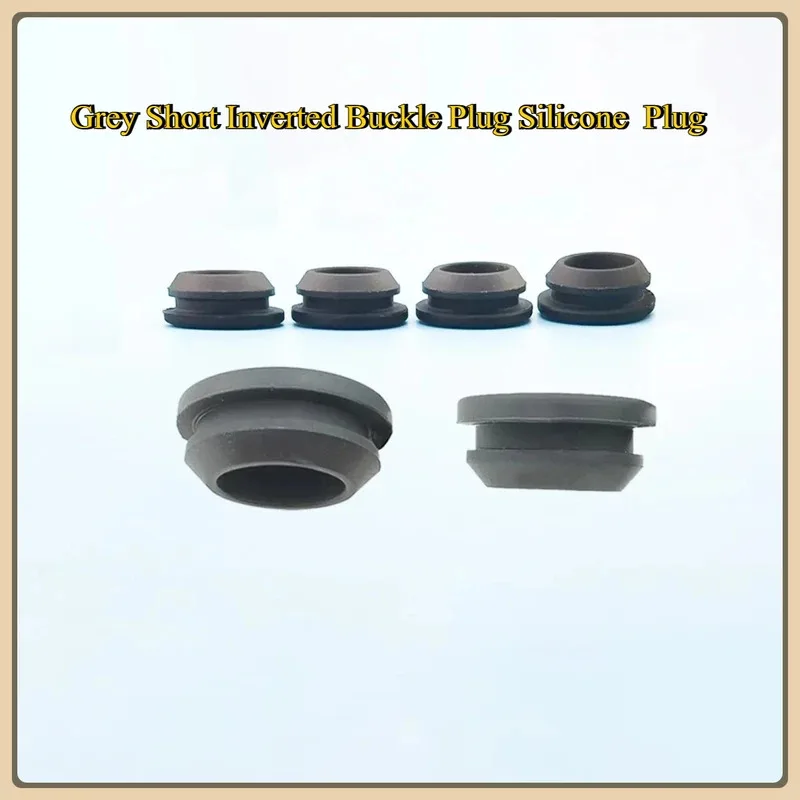 Silicone Plug Grey Short Inverted Buckle High Elasticity Waterproof Dustproof Sealing Hole Plug
