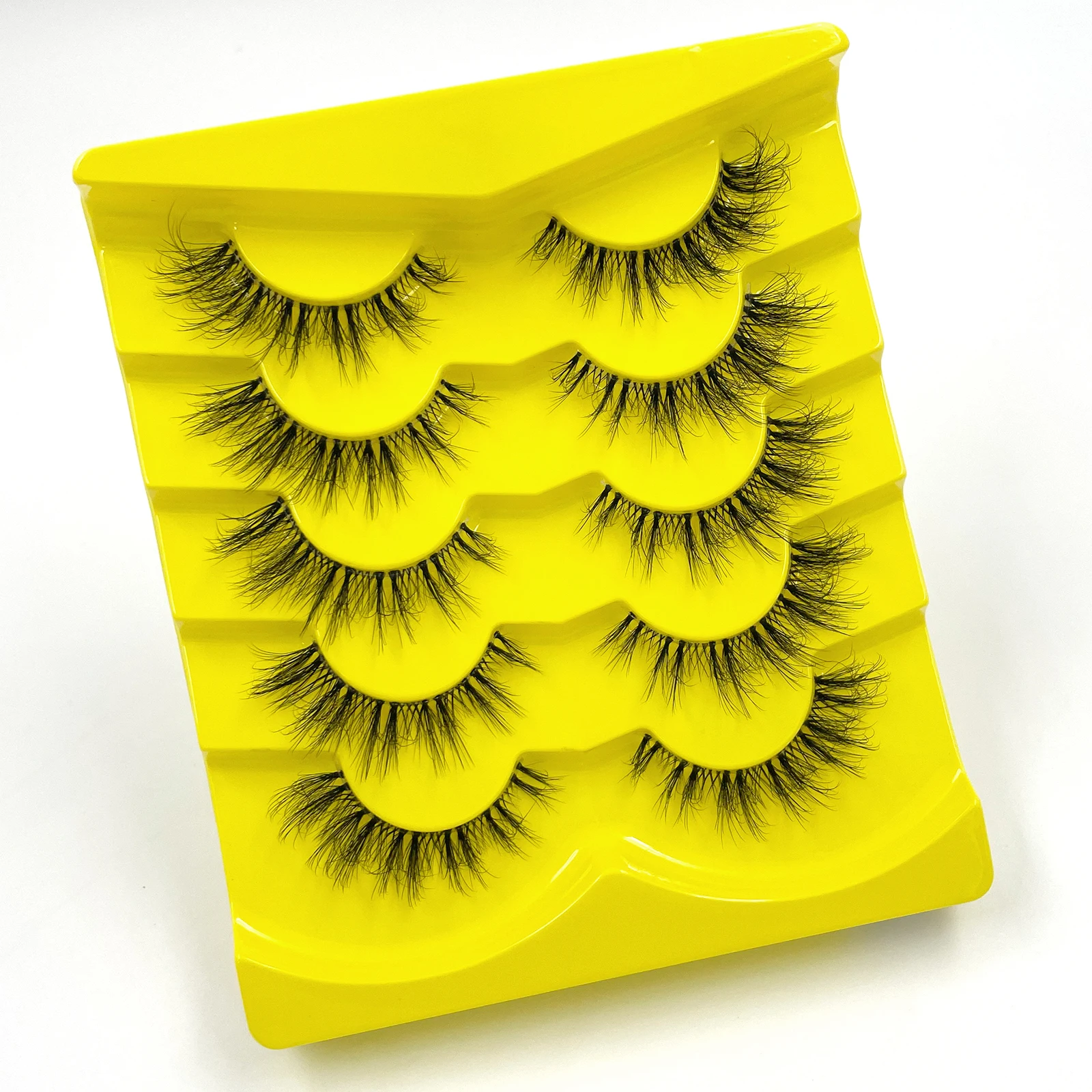 AMSNCN NEU 5 Paar 100% Echte 3D Nerz-Wimpern Weiche Natürliche Falsche Wimpern Make-up Lange Wimpern Wimpernverlängerung CiliosH13mini – Detail 7