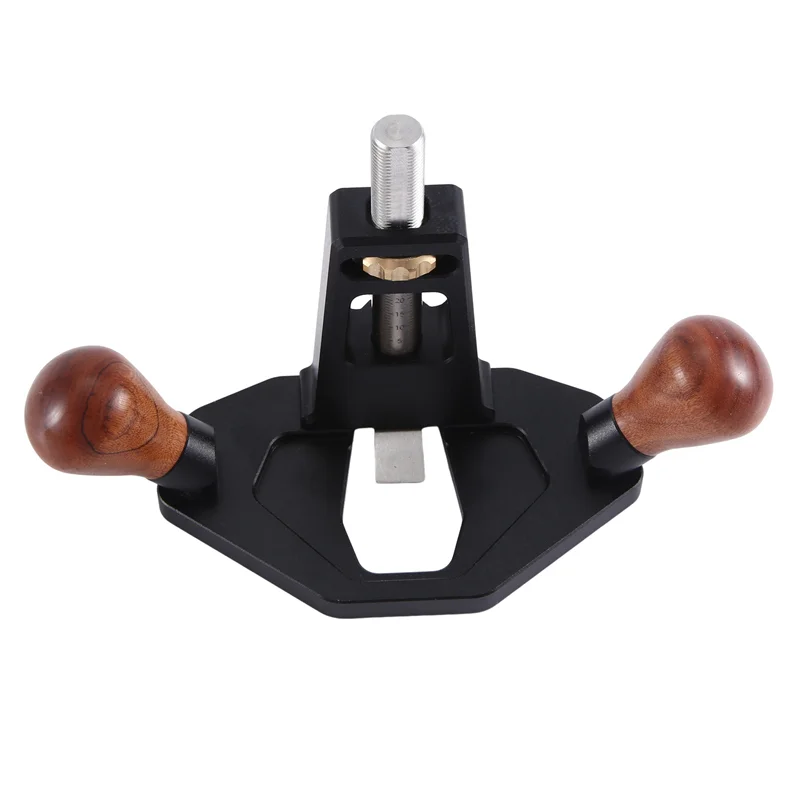 AA19 Router Plane With Adjustment Knob Woodworking Handheld Bottom Cleaning Manual Slotting Edge Trimming Flat Planer Easy To Us