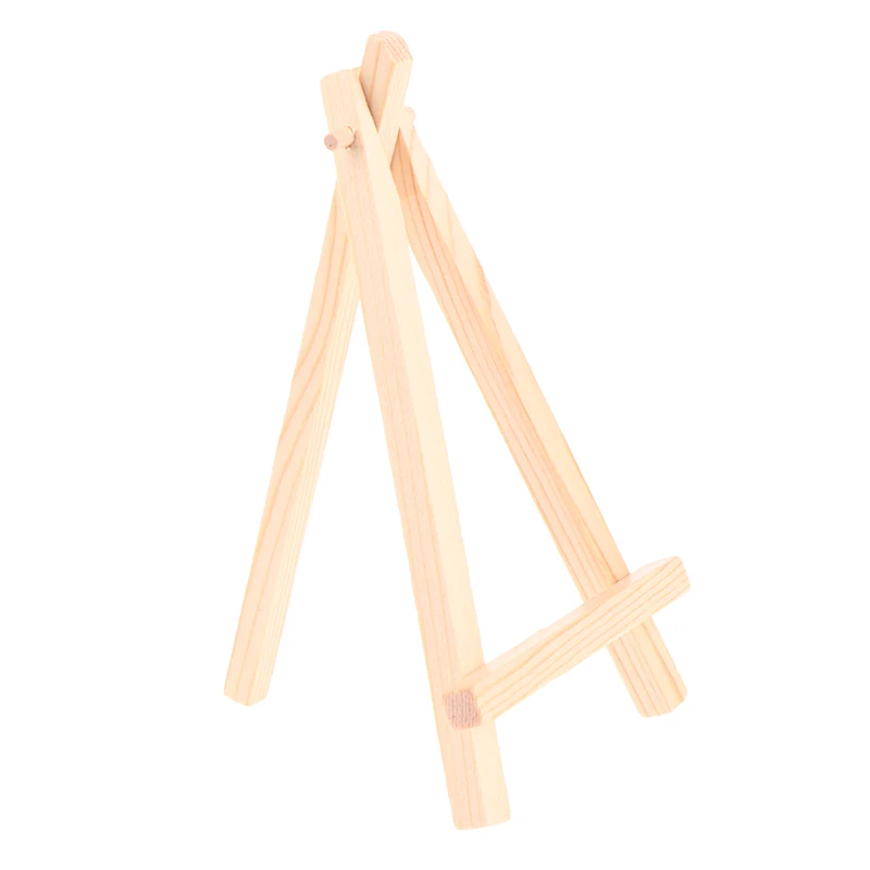 9*16cm Mini Wood Artist Tripod Painting Easel For Photo Painting Postcard Display Holder Frame Cute Desk Decor