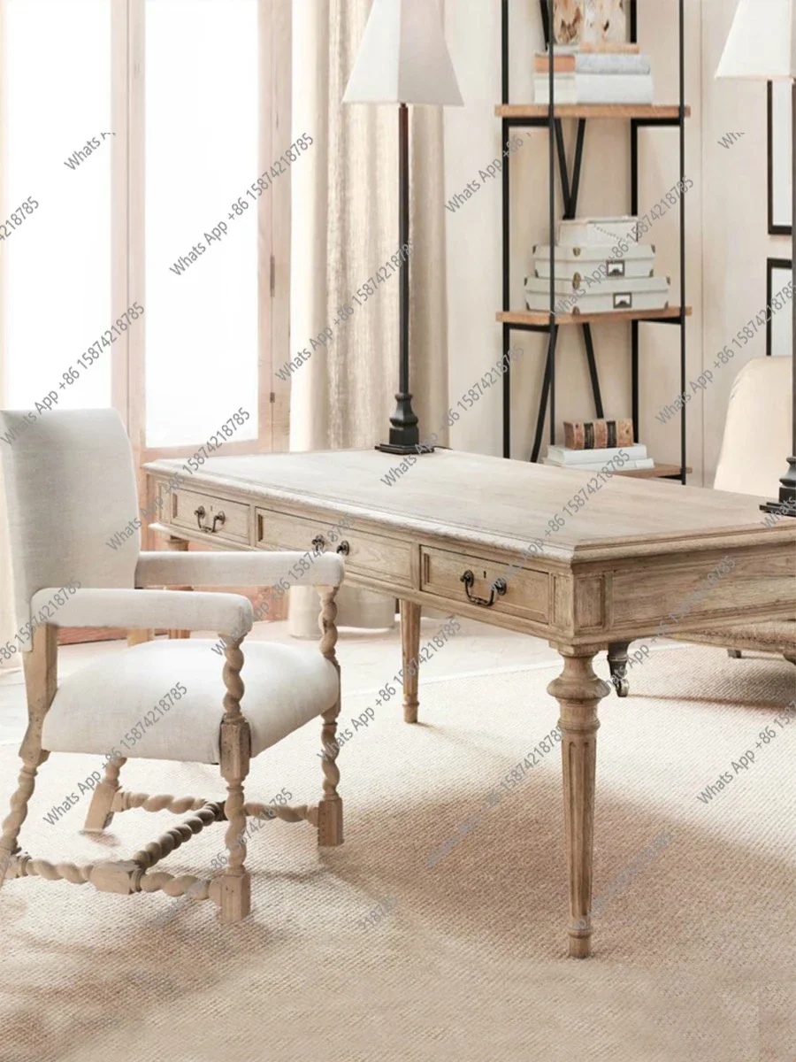 

Z-J American Solid Wood Desk, Student Study Desk, Study Room, Computer Desk, Writing Modern And Simple Office Home