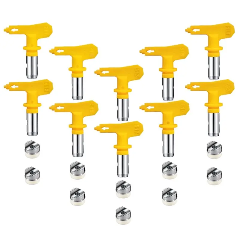 set-di-ugelli-rotanti-per-spruzzatore-airless-a93e-10-pcs-misure-punta-211-213-313-315-411-413-517-515-619-623-per-spruzzatore-di-vernice
