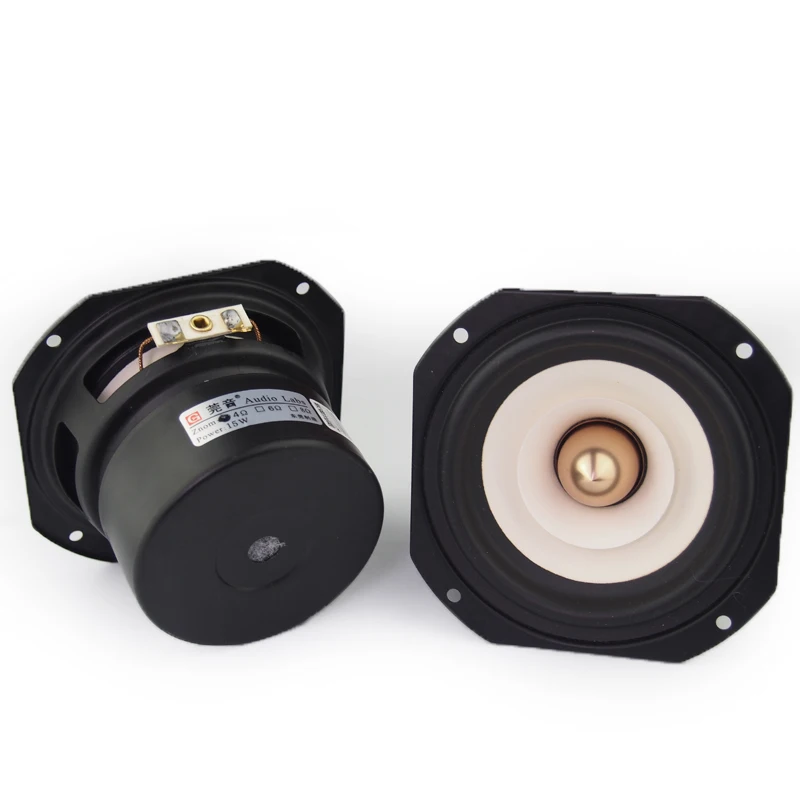 Sounderlink 4" Full Range Speakers Aluminum Bullet & Kapton Cone HiFi Bookshelf/Desktop Monitor MidRange Woofer, 4/8 Ohm