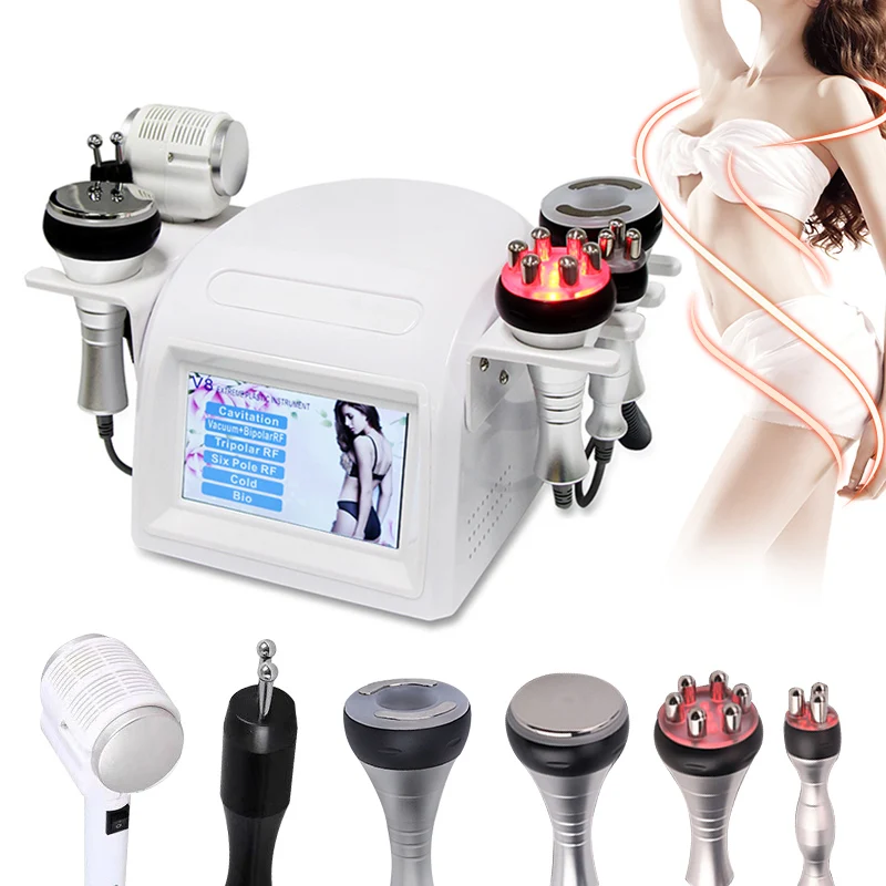 

2024 New 6 in 1 40K Ultrasonic Cavitation Vacuum Slimming RF Beauty Device Cold Hot Hammer Skin Tighten Tool Machine CE