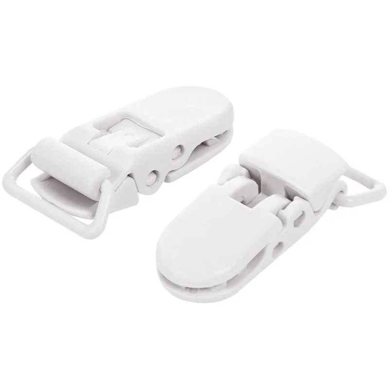 

WOWFU-30Pcs Baby Kids T-Shape Plastic Pacifier Clips Soother Dummy Style Badge Holder White