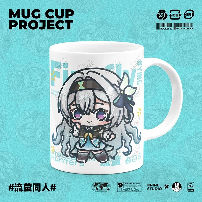 Anime Honkai: Star Rail Firefly Cartoon Ceramic Fashion Coffee Mug Cup Cosplay Milk Tumblerful Student Cute Xmas Gift