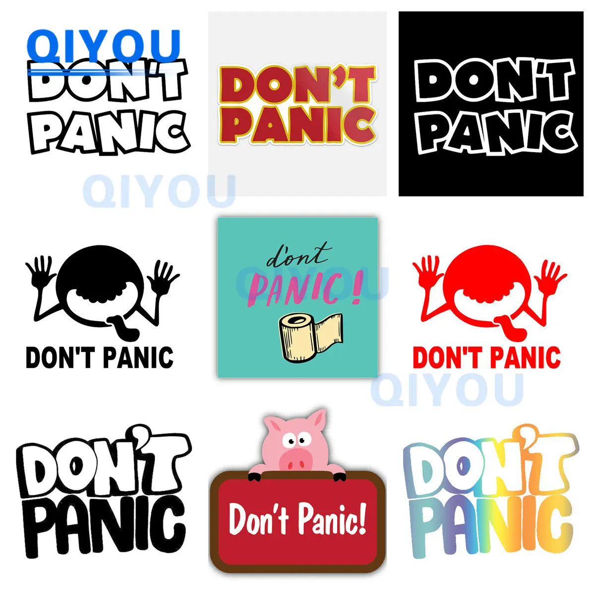 Personalized Body Decoration Dont Panic Car Stickers for Die-cut PVC Decal Used for Car Body Windshield Pull Rod Boxes