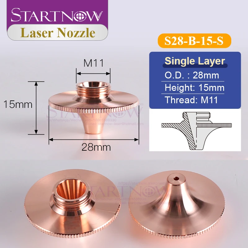 Startwnow HSG – buse Laser sonique Dia.28mm, pour pièces de soudage de Fiber Precitec Penta, buses de découpe Laser WSX haute vitesse