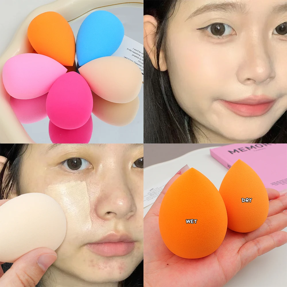 Soft Beauty Egg Random Color Wet and Dry Puff Foundation Sponge Egg Do Not Eat Powder Makeup Powder Puff Accessories Beauty Tool