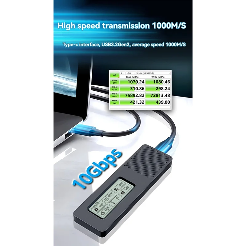 Enclosure SSD M.2 SSD Enclosure M.2 Nvme SSD Enclosure SSD Enclosure Dengan Layar Tampilan