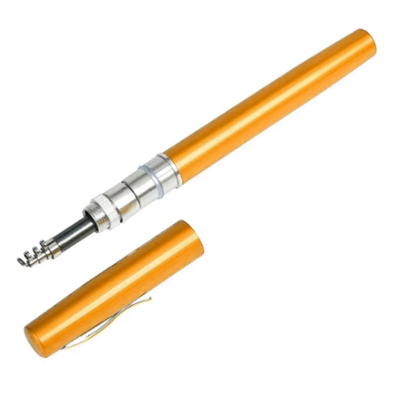 Portable Pocket Telescopic Mini Fishing Pole Pen Shape Folded Fishing Rod Without Reel Wheel