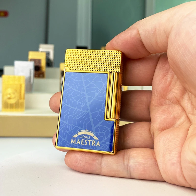 

New commemorative edition single and double flame luxury lighter Ping Sound natural paint cigarette smoking butane lighter 190