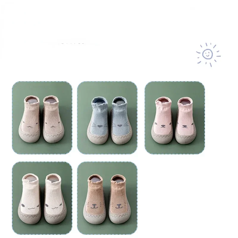 Baby toddler shoes soft sole non-slip breathable indoor and outdoor spring and summer deodorant floor shoes and socks