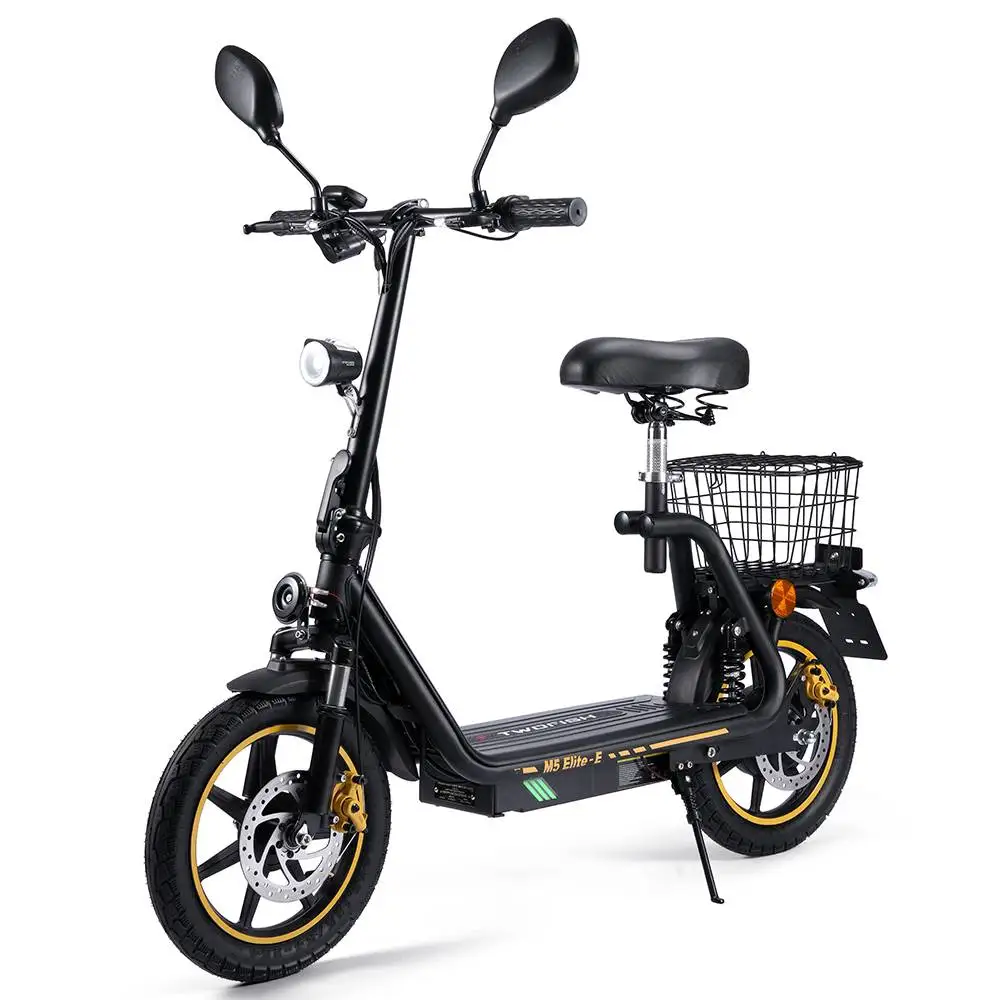 TWOFISH M5 Elite-E Elektroroller für Erwachsene, 14-Zoll-Reifen, 48V13AH Akku, City-Pendler-Elektroroller, abnehmbarer Sitz
