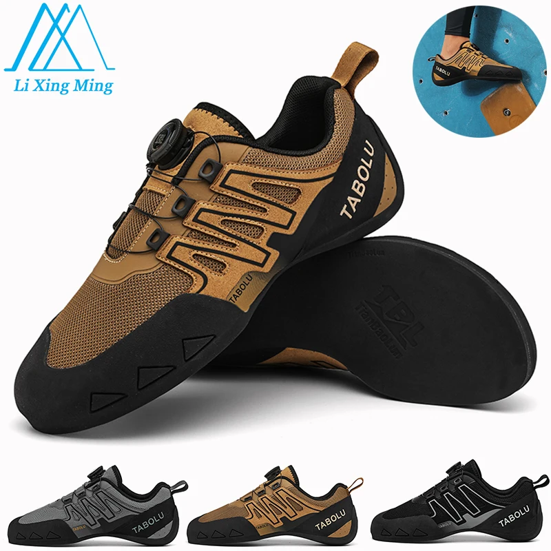 2055 Rock-Climbing Shoes Men Rotating Buckle Professional Rock climbing Training Shoes Beginners Rock-Climbing Hiking Sneakers