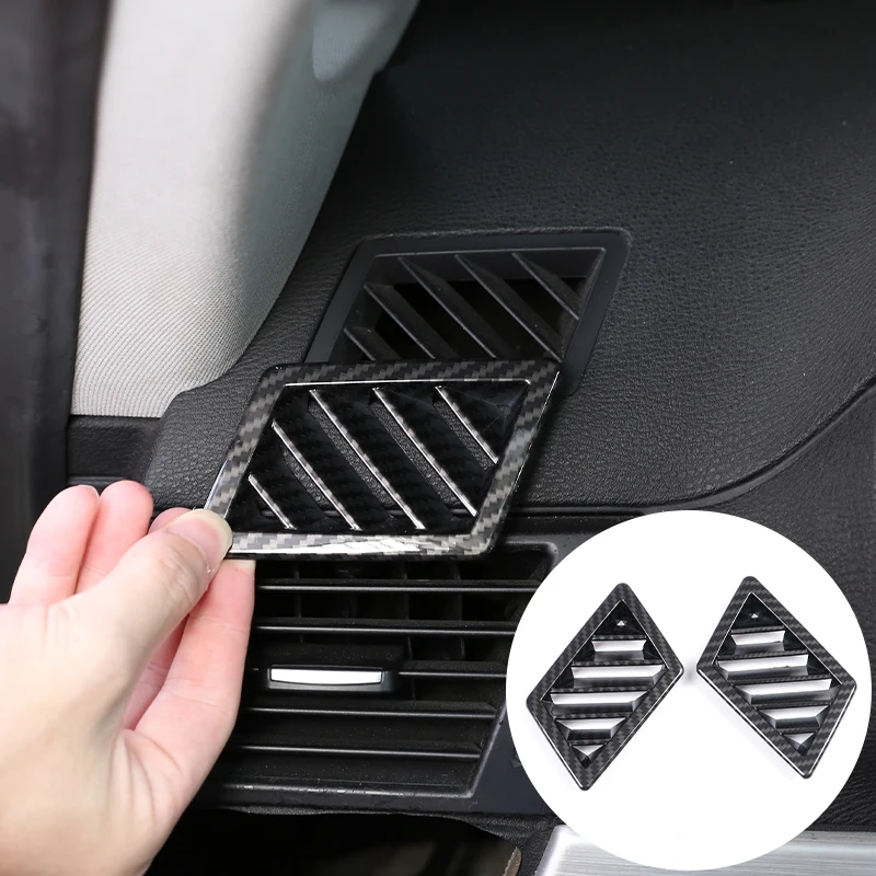 

Car Dashboard Side Air Conditioning Air Outlet Frame Decoration Cover Trim ABS Carbon Fiber For BMW X3 E83 2006-2010 Accessories