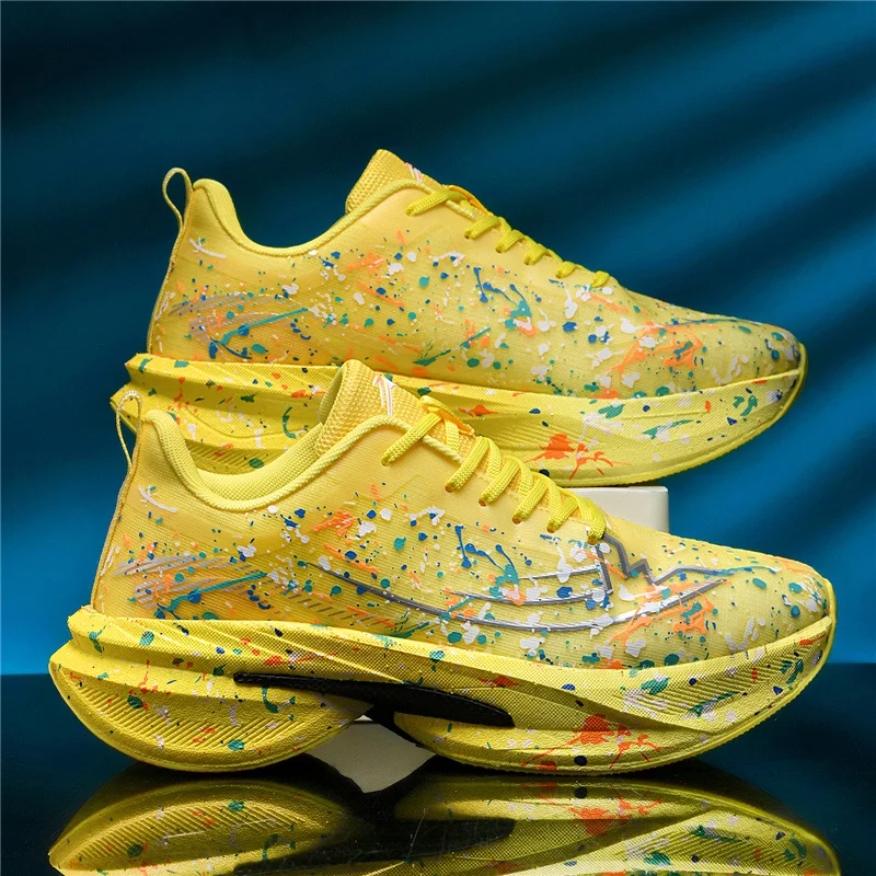 Marathon Men Running Shoes Carbon Plate Speciality Sports Breathable Lightweight Women's Comfortable Nonskid Leisure Sneakers