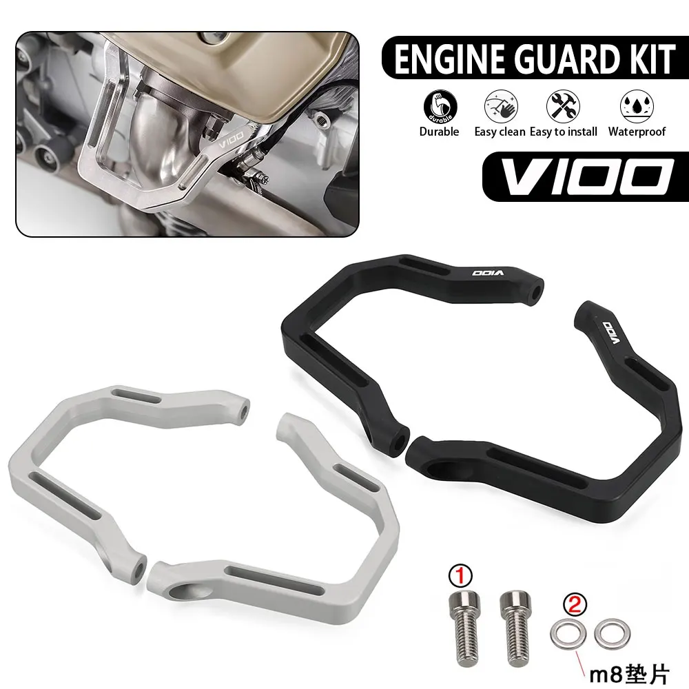 2025 Motorcycle Aluminium Engine Guard Kit FOR Moto Guzzi V100 Mandello S 2023 2024 Accessories Engine Frame Crash Protection