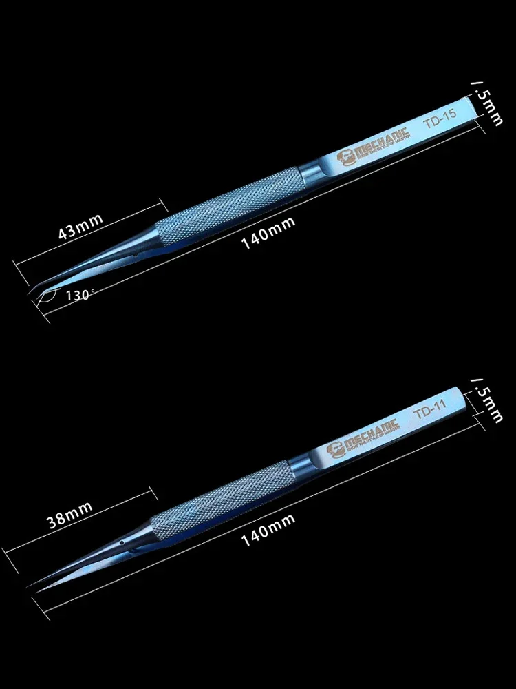 Pinças mecânico TD-11 TD-15 liga de titânio clipe para o telefone móvel linha de vôo impressão digital estanho plantio reparação ferramenta