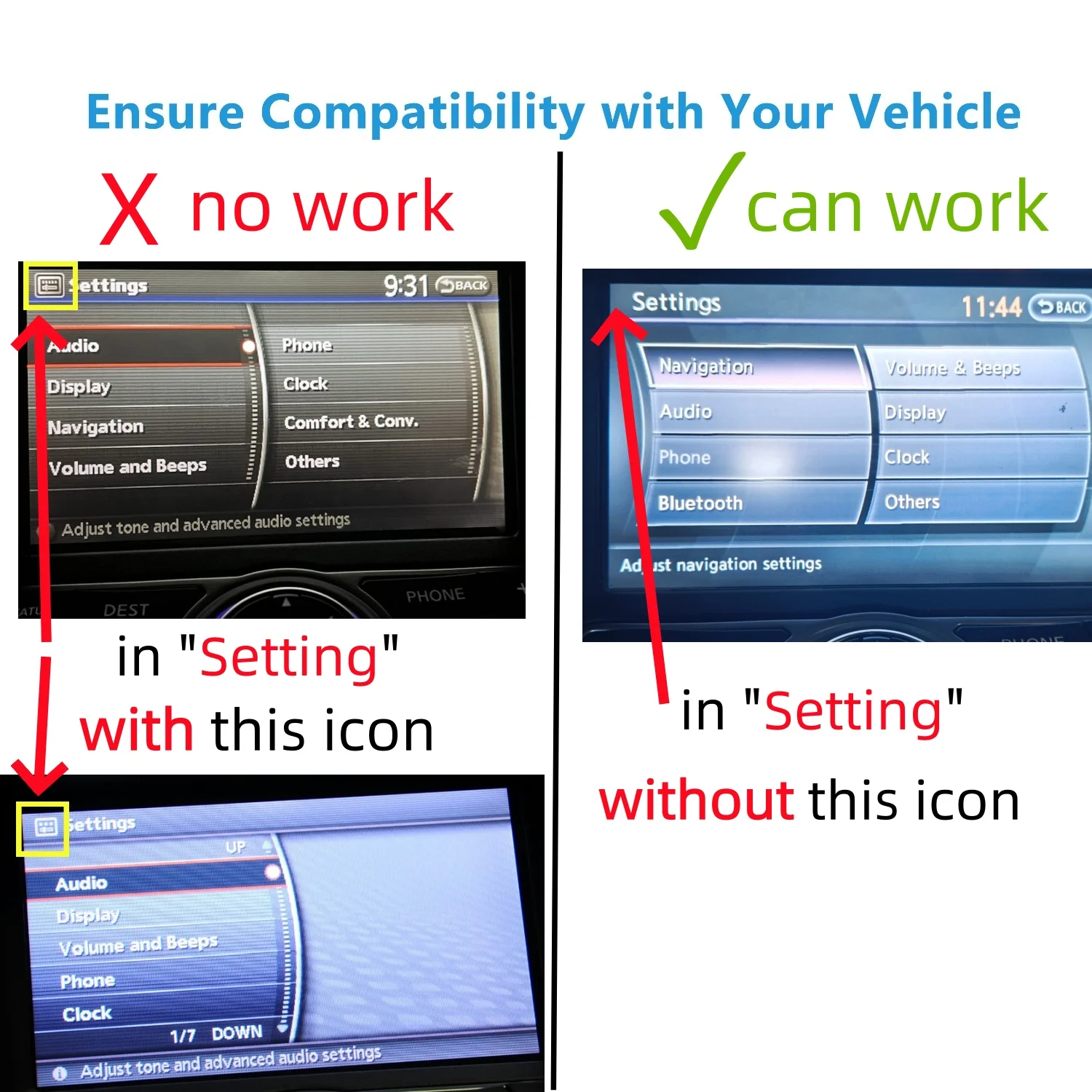Apple CarPlay สําหรับ Infiniti QX70 QX50 G25 G35 G37 EX25 EX30 EX35 EX37 FX35 FX37 FX50 Retrofit ไร้สาย Android Auto Plug & Play