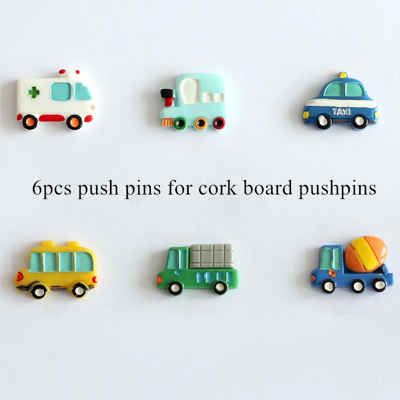 Transportation Map Push Pins for Cork Board Decorative Thumbtack Love Heart Shape Plastic Tacks Pin Office School Stationery