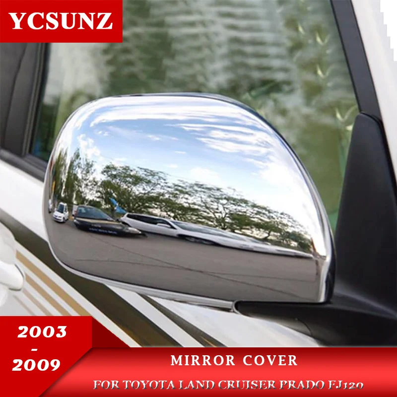 

Side Mirror Cover For Toyota Land Cruiser Prado 120 FJ120 2003 2004 2005 2006 2007 2008 2009 2010 Car Exterior Accessories