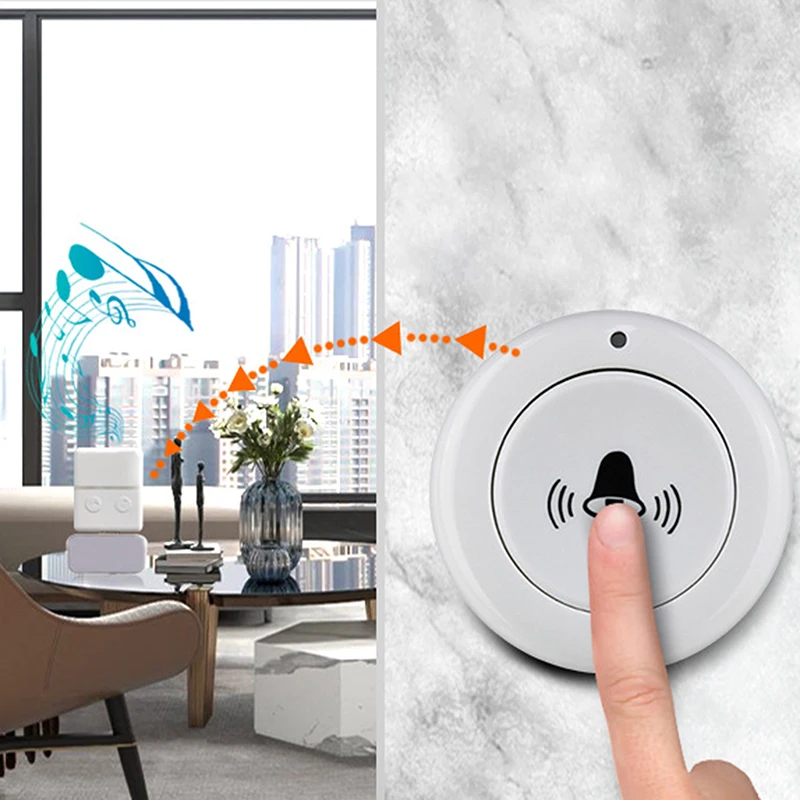 USB Wireless Doorbell DC 5V RF433 MHz Remote Controll Receiver USB Smart Door Bell 30 Music For Home Bed Call Emergent Call