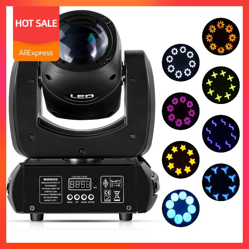 spot led beam moving head light stage show disco dj festa clube bar dmx efeito 100w 01