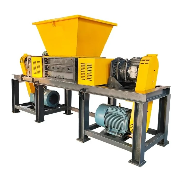 Dual-Shaft Shredder for Waste Tires and Rubber Scrap Tire Recycling Machine High Productivity Energy Saving Model M-400