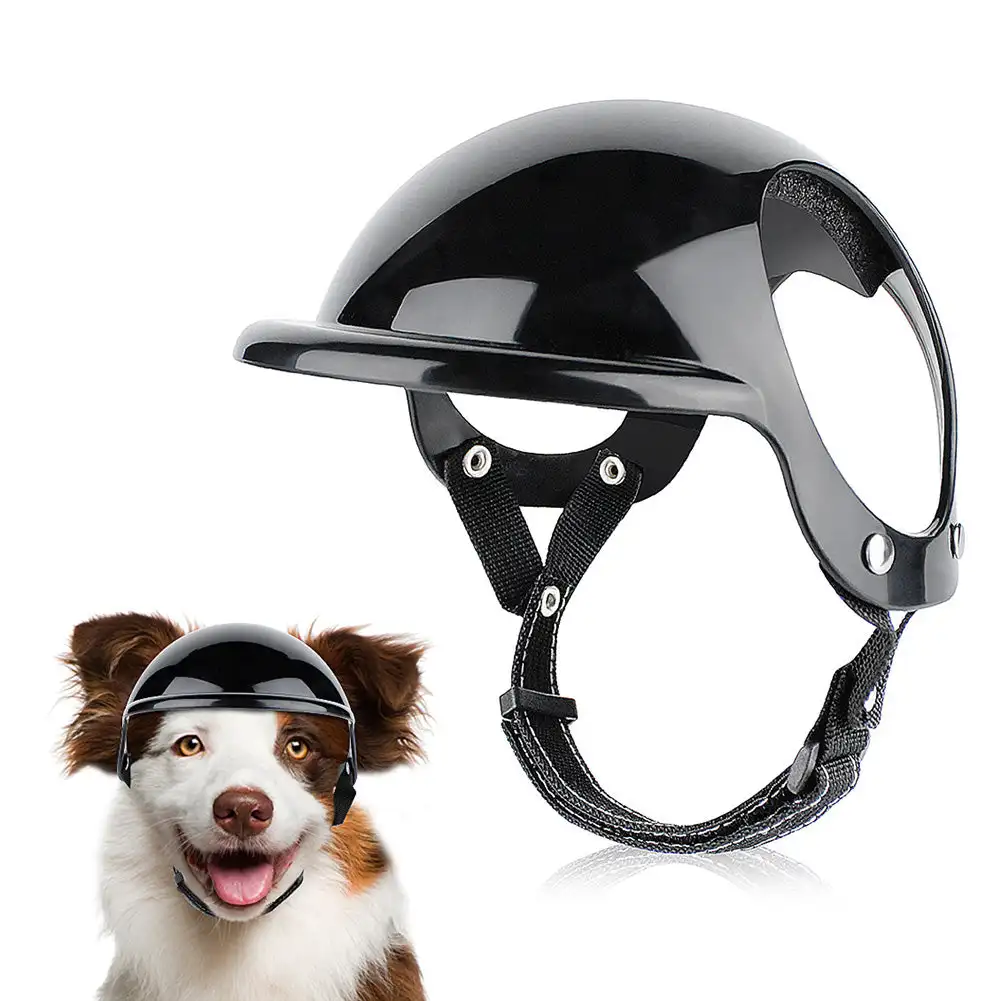 Small Pet Dog Helmet with Ear Hole Motorcycle Dog Helmet Multi-Sport Dog Hard Hat Outdoor Bike Doggy Cap for Dogs and Cat