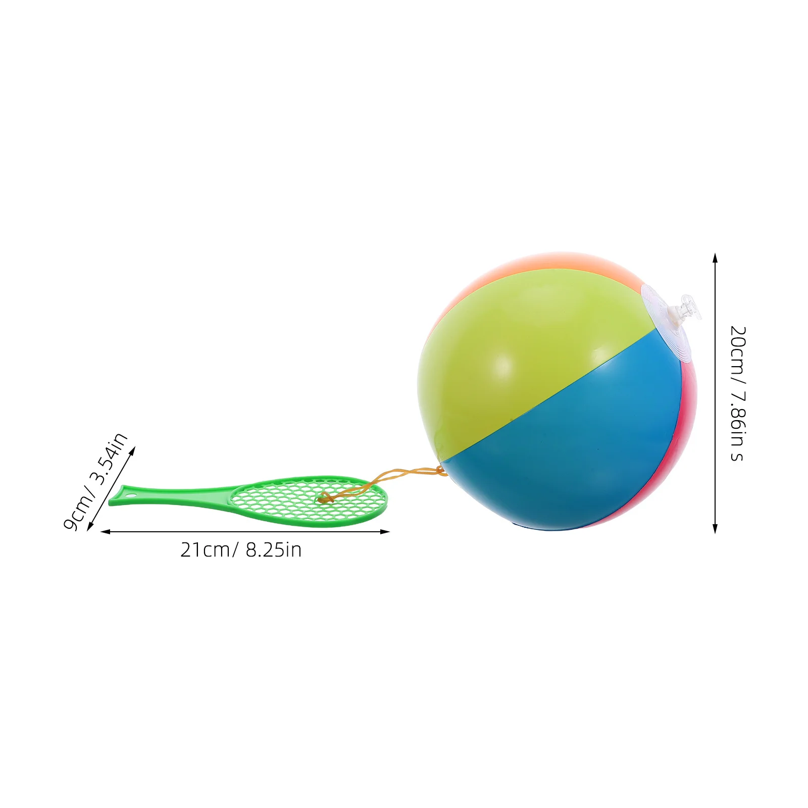 مجموعة كرات مجداف مكونة من 5 قطع للأطفال الصغار من مادة PVC كرات نطاطة قابلة للنفخ مضارب خارجية على الشاطئ وحمام السباحة ألعاب رياضية صيفية #5