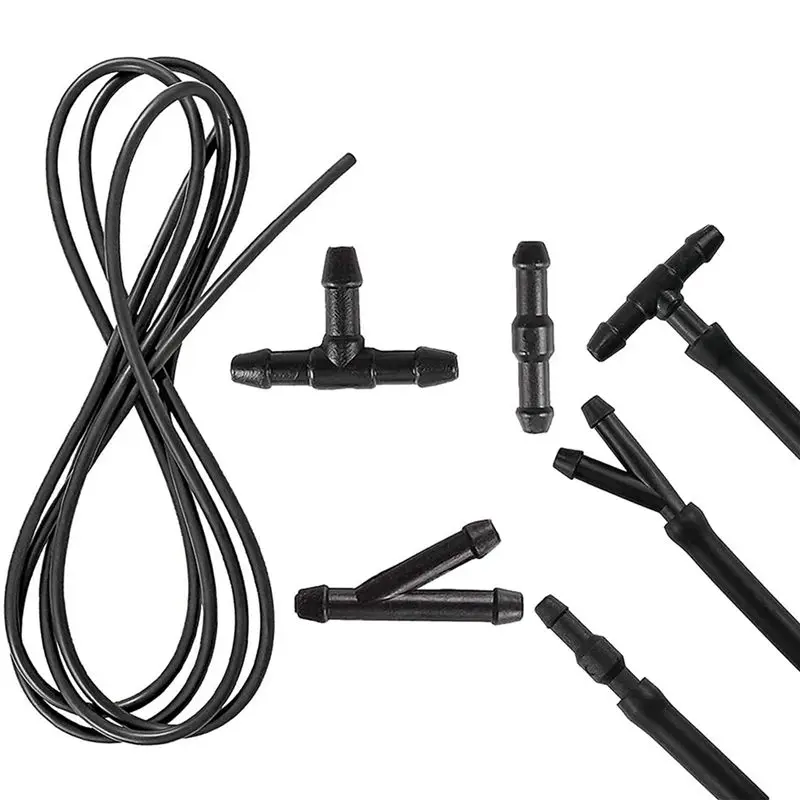 M93K-2X Universal Windshield Washer Nozzle Fluid Hose Kit With Hose Connectors For Most Of Car Washer (6M + 30Pcs Connectors)