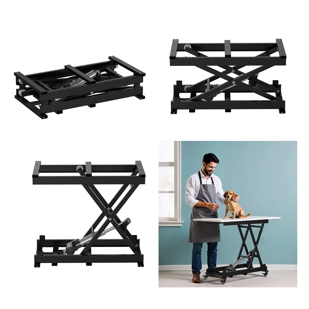 Customize Electric Scissor Lift Table Frame Motorized Height Adjustable Stand with Linear Actuator