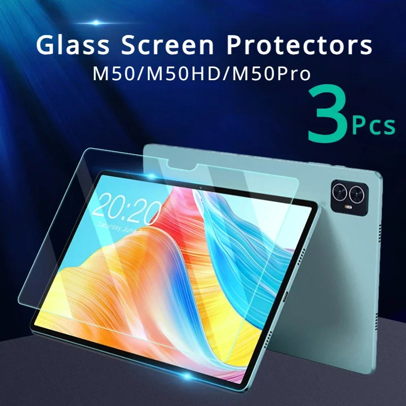 3Pack Screen Protector for Teclast M50 Pro Tempered Glass 9H Anti-Scratch HD Clarity Screen Protectors for Teclast M50 M50HD