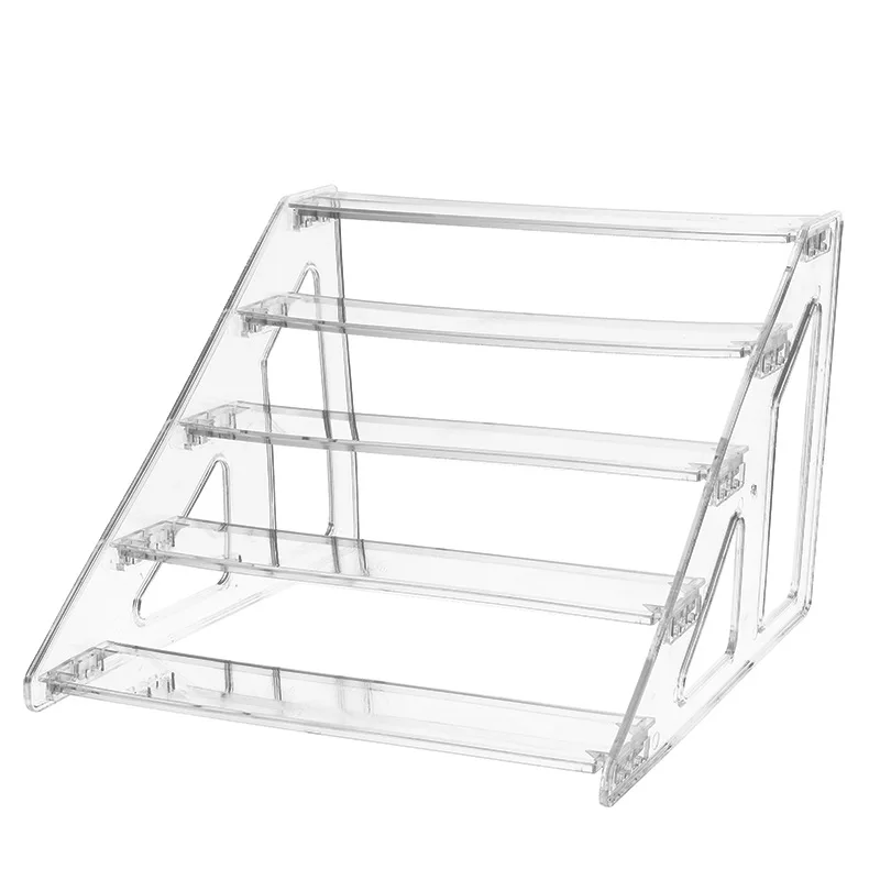 

2/3/4/5/6 Layer Storage Display Rack Transparent Ladder Style Hand Handled Standing Card Doll Lego Transparent Storage Rack