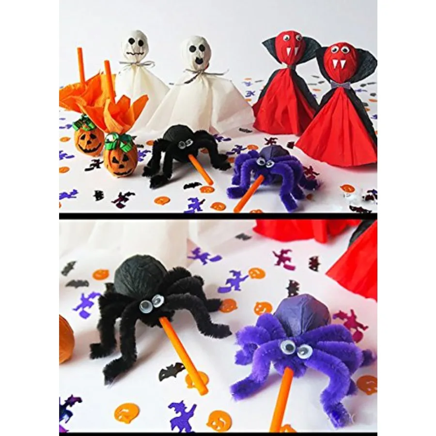 DIYASY 5000個 ハロウィンコンフェッティ グリッターコンフェッティ スプリンクル コウモリ クモ カボチャ テーブルデコレーション ハロウィンテーブルデコレーション用