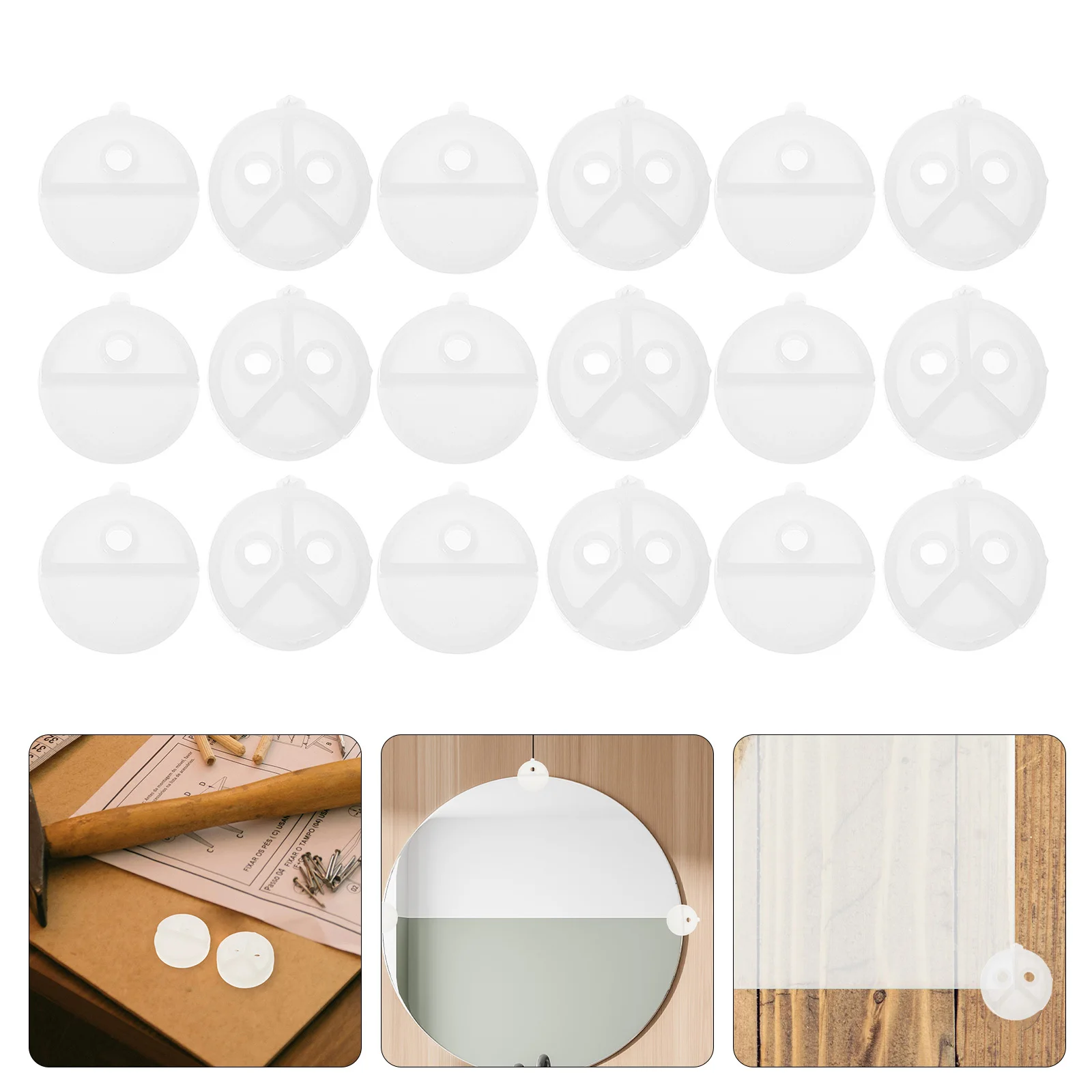 

100 Pcs Mirror Clip Cabinet Door Glass Retainer Clips for Installation Clamp Holder