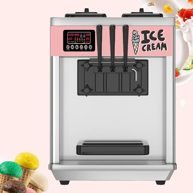 Softy ice cream roll machine mini AUTO desktop portable mobile frozen display machine ice cream machine