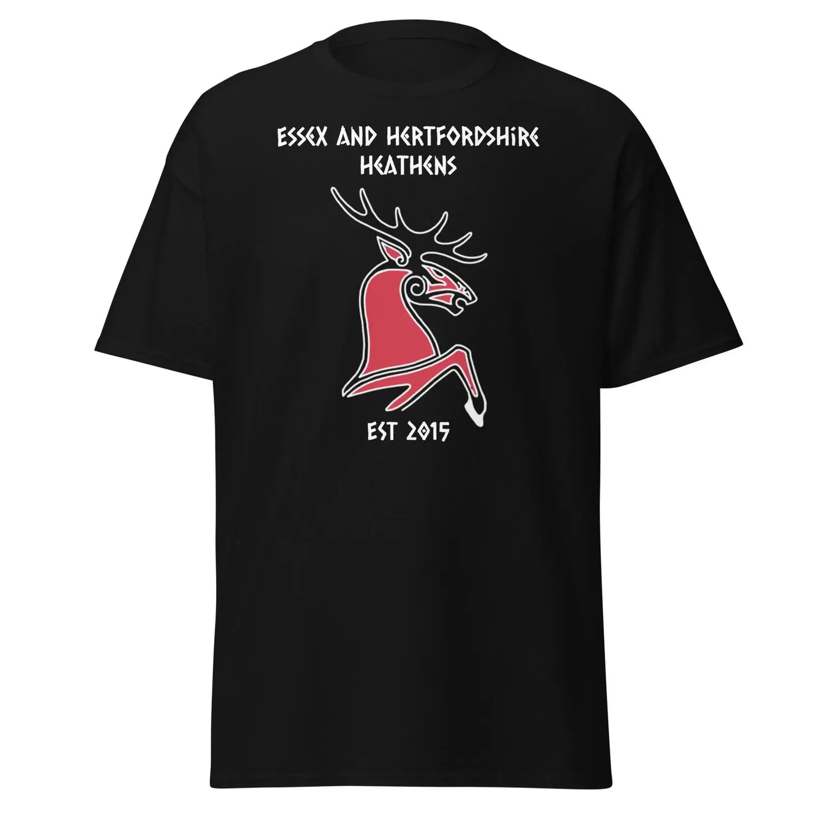 Red Stag T Shirt vintage Washed Stretched Versatile Stylish Soft Comfortable Breathable homme fashion Top For Everyday Wear