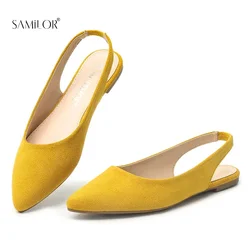 Women's Shoes 2024 Slingbacks Slip on Fashion Sexy Women's Shoes Dress Pointed Shallow Mouth Low Heel Fashion Sandals