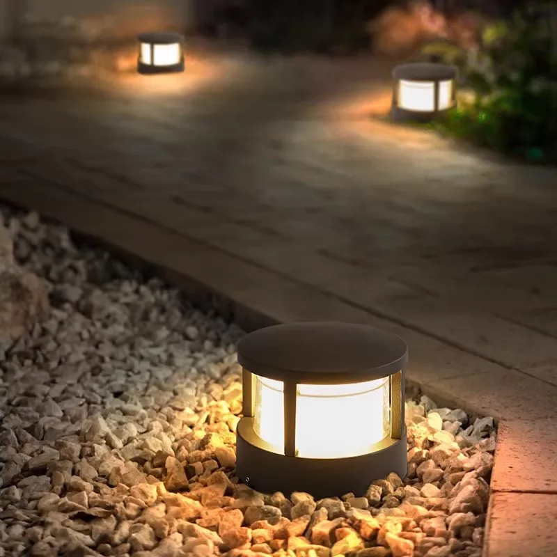 Lámparas Solares para Exteriores, Lámpara de Jardín, Lámpara de Poste, Lámpara Impermeable para Jardín Japonés, Villa, Paisaje, Lámpara de Inserción en el Suelo