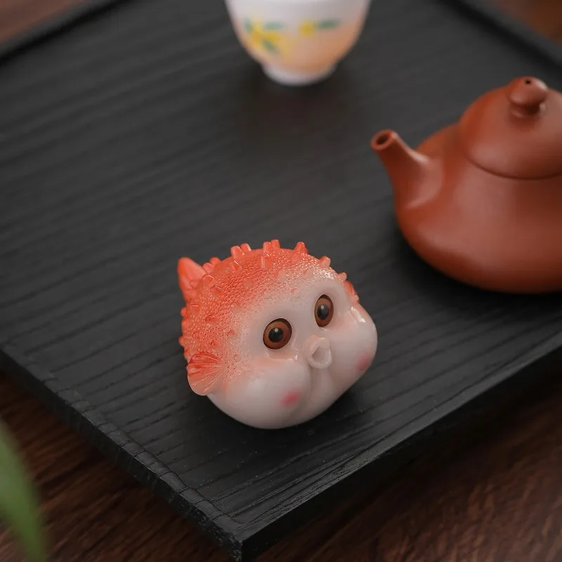 Cute Bubble Fish Can Change Color Tea Pet Tea Play Tea Table Tea Table Decorative Ornament Tea Set Accessories